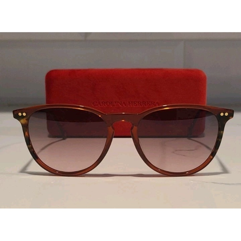 CAROLINA HERRERA‎ RED SUNGLASSES Sz 52-16-140